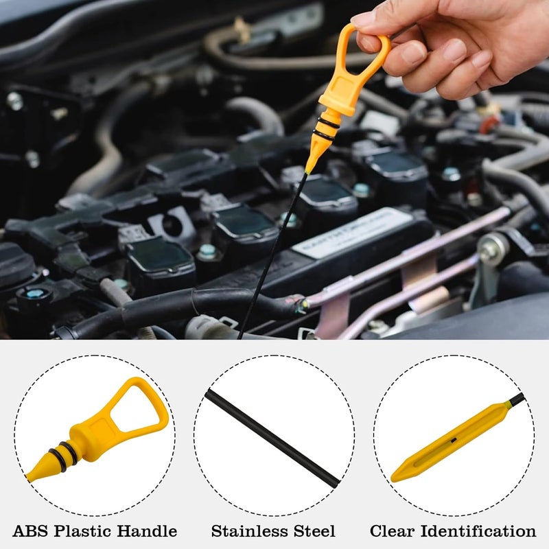 FBLOWMOD 11437509784 Engine Oil Dipstick Indicator, Fit for 2002-2008 BMW Mini Cooper S 1.6L L4 R52 R53 R56 W11B16A Engine Oil Fluid Level Dip Stick, Replace 917315 - Image 4